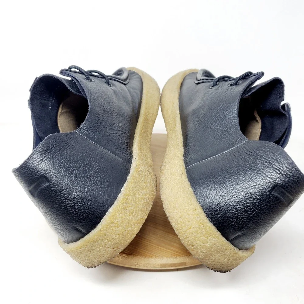 Camper Bark Shoes Mens 45 Black Lace Up Woven Top Oxford Summer Chukka Sneaker‎